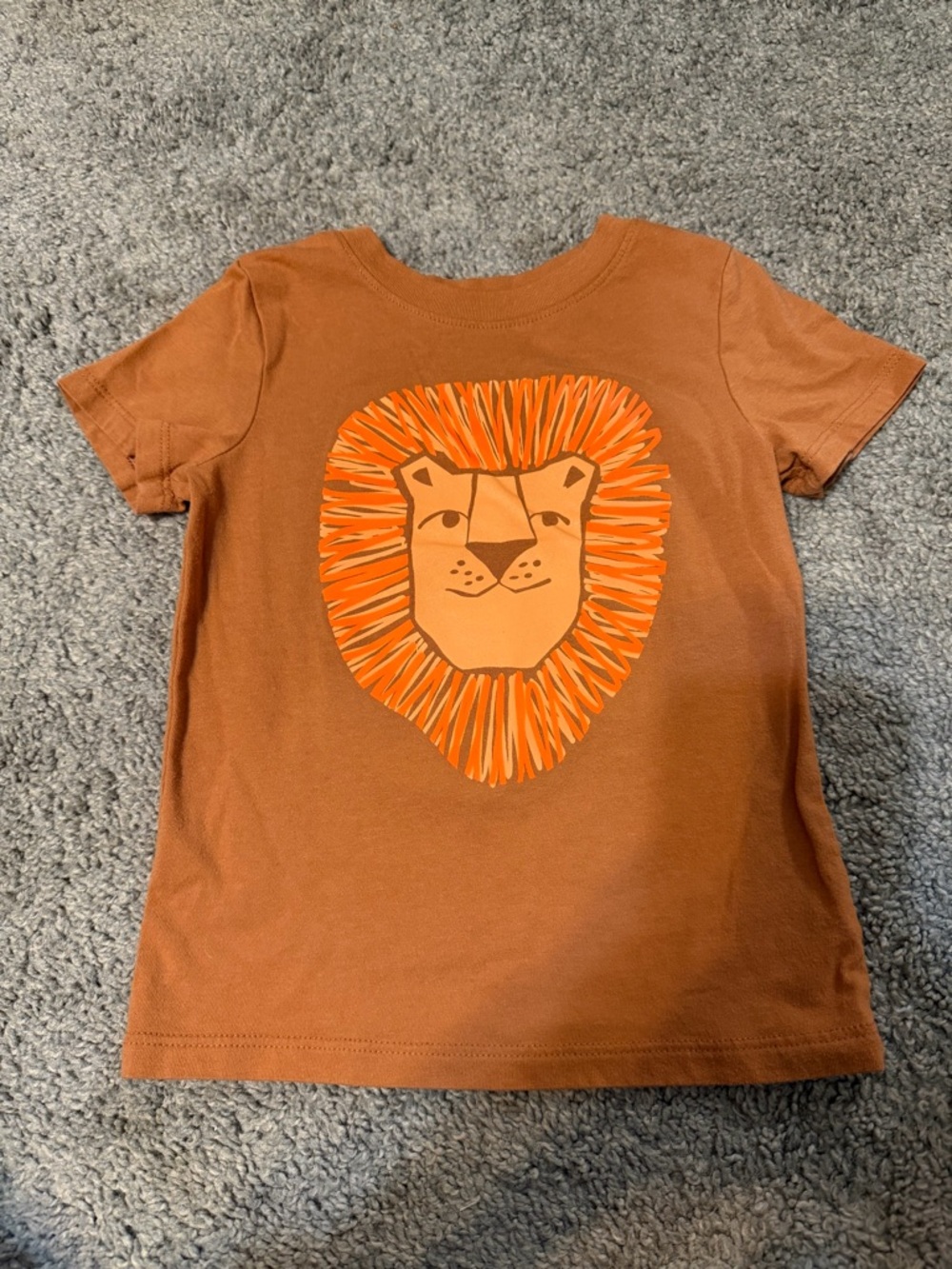 Cat & Jack Rust Orange Lion Graphic Tee